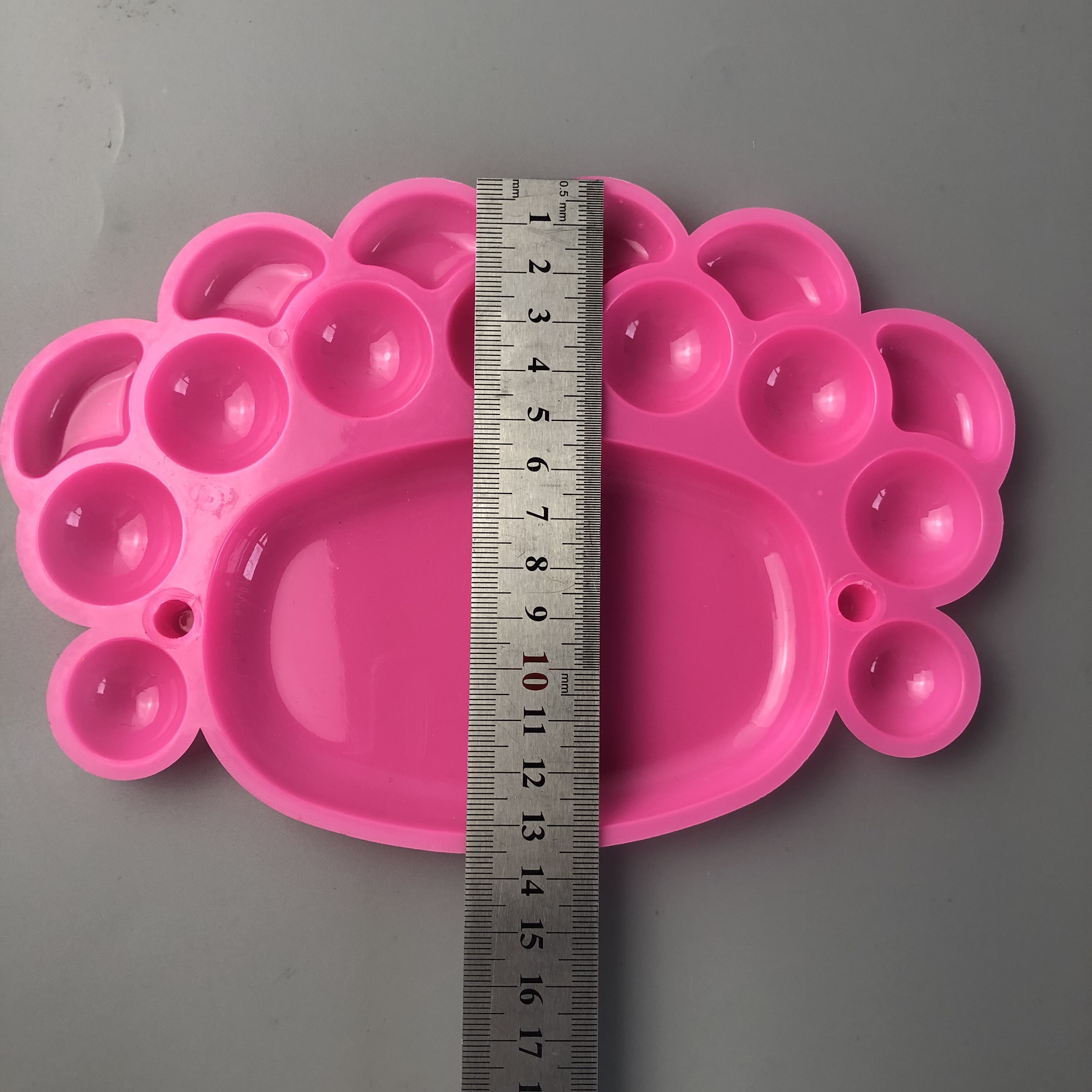 Plastic Large Rose Colors Painting Pigment Palette with Custom Size